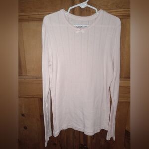 Girls Cherokee Pink Long Sleeve Top size L 10/12